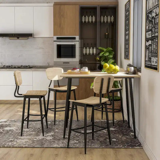 Cairo Industrial Metal 5-Piece Counter Height Dining Table Set by Furniture of America