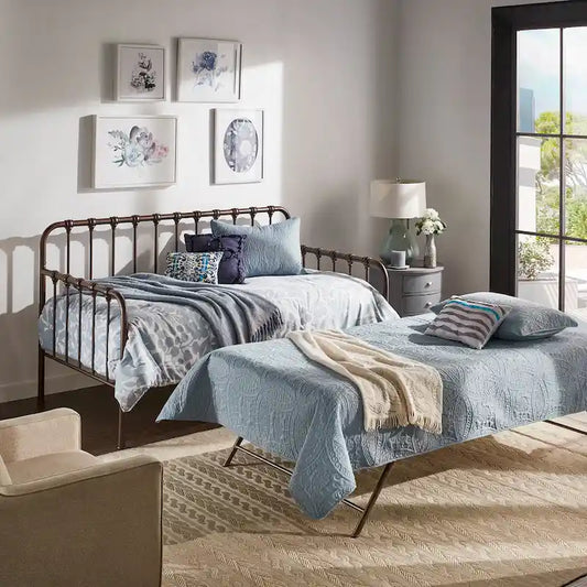 Constance Metal Daybed with Lift-up Trundle by iNSPIRE Q Bold